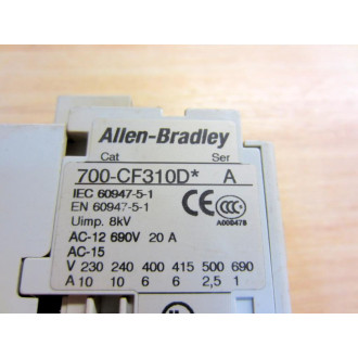 Allen Bradley 700-CF310DJ Control Relay 700CF310DJ - Used