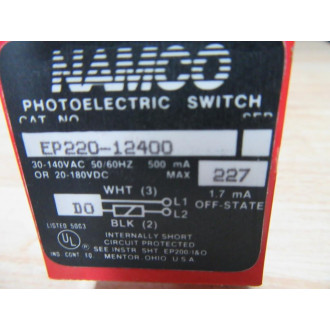 Namco EP220-12400 Photoelectric Switch EP22012400 - Used
