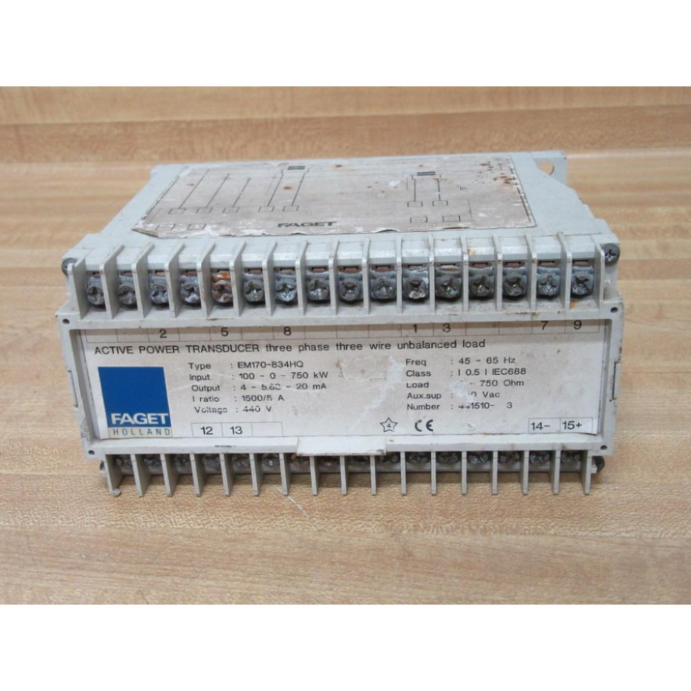 Faget EM170-834HQ Transducer EM170834HQ - Used