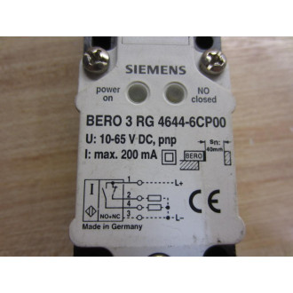Siemens 3 RG 4644-6CP00 Proximity Switch 3RG46446CP00 - Used
