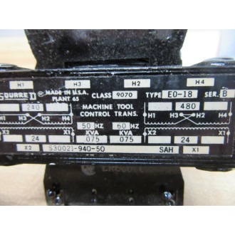 Square D 9070-EO-18 Transformer 9070-E0-18