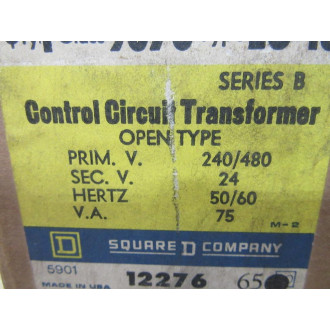 Square D 9070-EO-18 Transformer 9070-E0-18