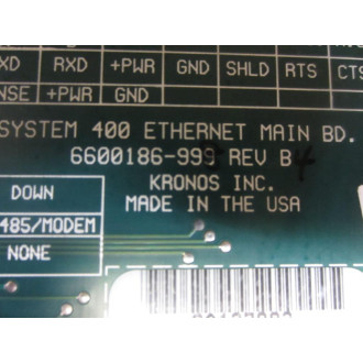 Kronos 6600186-999 Board Rev B 6600186999 - Parts Only