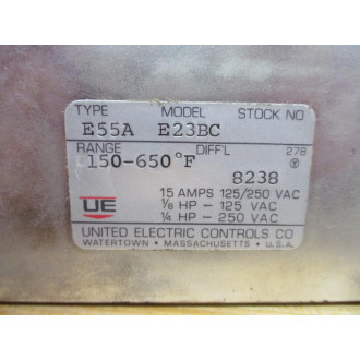 United Electric Controls E23BC Temperature Switch E55A-E23BC 6' - New No Box