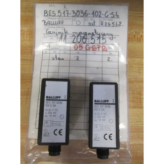 Balluff BES517-3036-102-C-S4 Sensor BES5173036102CS4 (Pack of 2) - New No Box
