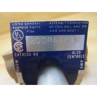 Alco Controls 200RA4P3T Solenoid Valve - New No Box