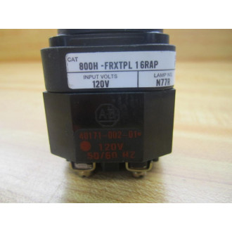 Allen Bradley 800H-FRXTPL-16RAP Push Button 800HFRXTPL16RAP Missing Button Cap - New No Box