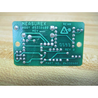 Measurex 04332600 PC Board 05332600 - Used