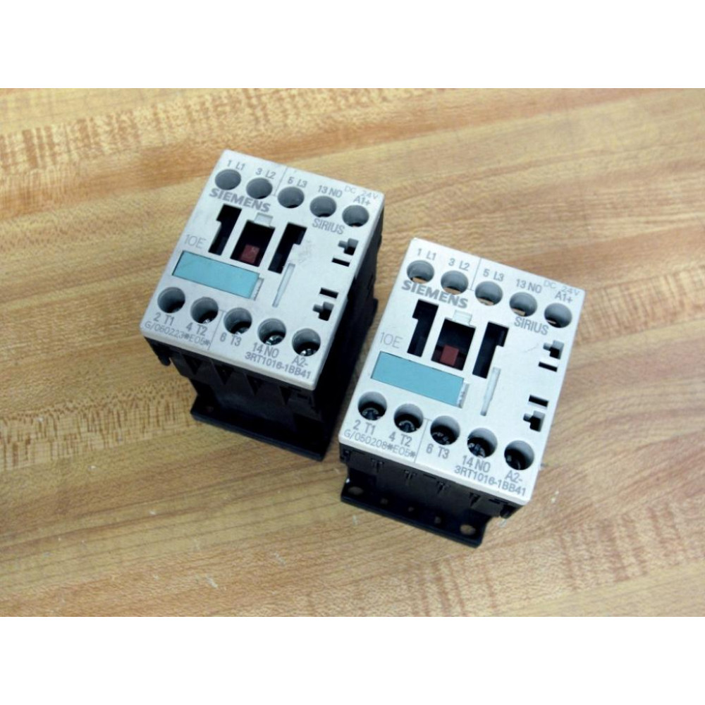 Siemens 3RT1016-1BB41 Contactor 3RT10161BB41 (Pack of 2) - Used