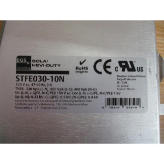 EGS STFE030-10N Sola Hevi-Duty Active Tracking Filter - New No Box