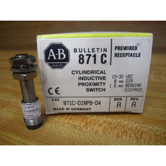 Allen Bradley 871C-D1NP8-D4 Proximity Switch 871CD1NP8D4