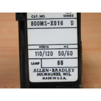 Allen Bradley 800MS-X016A Amber Button 800MSX016A