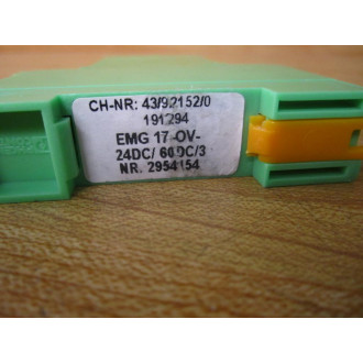 Phoenix Contact 2954154 Relay EMG 17-OV-24DC60DC3 - New No Box