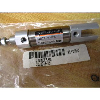SMC CDJ2D16-15-C73L Round Cylinder CDJ2D1615C73L WPin & Retaining Clips