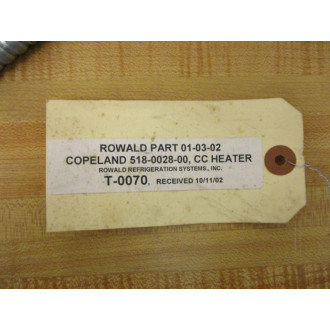 Copeland 518-0028-00 Crankcase Heater 518002800 - New No Box