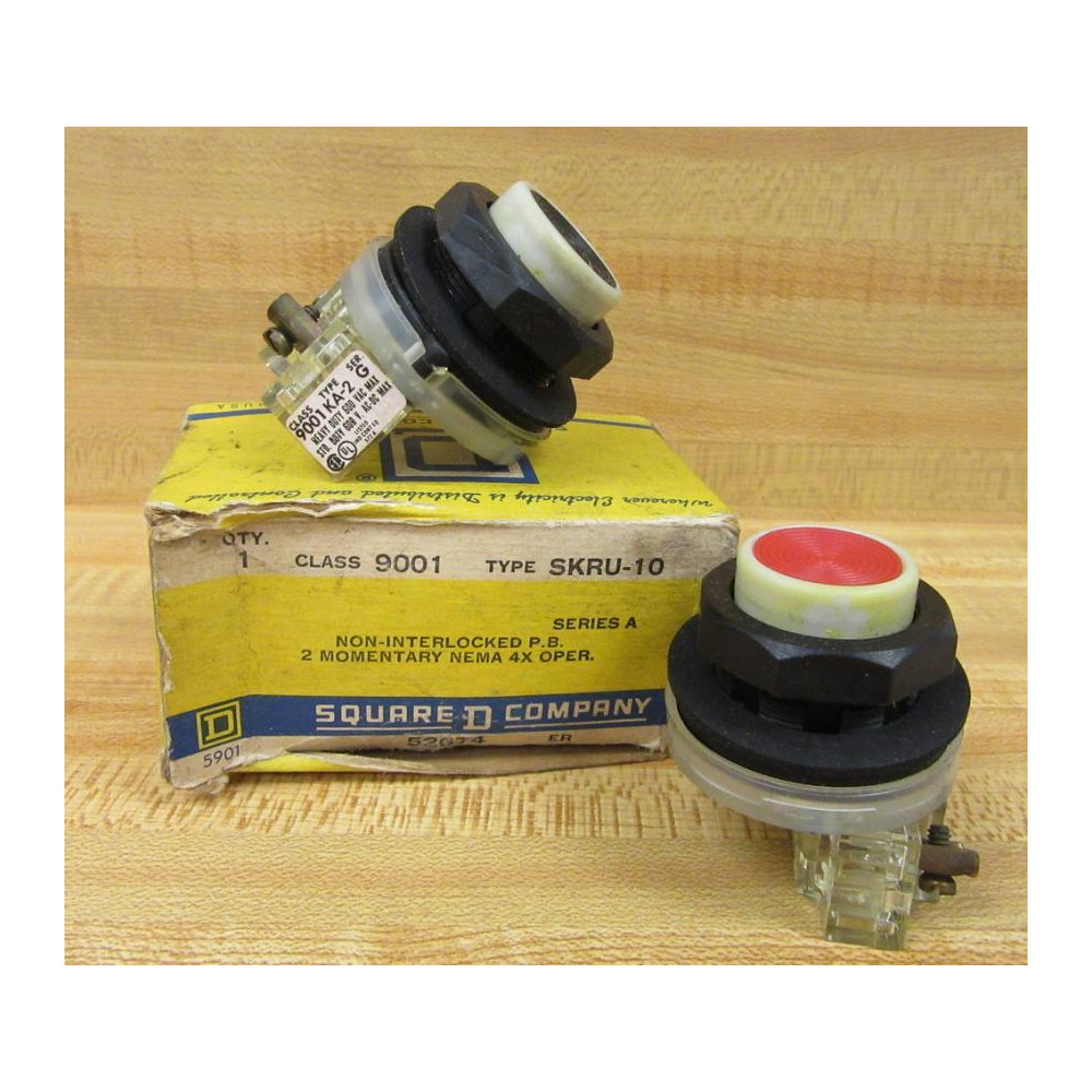 Square D 9001SKRU-10 Push Button 9001SKRU10 Series A (Pack of 2)