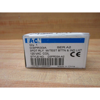Cutler Hammer D3PR33A Eaton Relay - New No Box