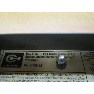 Cutler Hammer 9106H5A Manual Motor Starter WO Knob Clip - New No Box