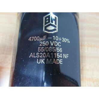 BHC ALS20A-1154-NF Capacitor ALS20A1154NF 4700 µF 250 VDC - Used