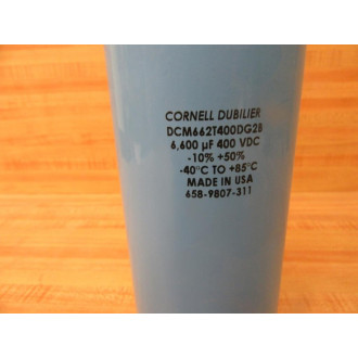 Cornell Dubilier DCM662T400DG2B Capacitor 6600UF 400VDC - Used
