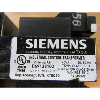 Siemens KT8050 Transformer WO Fuse Block - New No Box