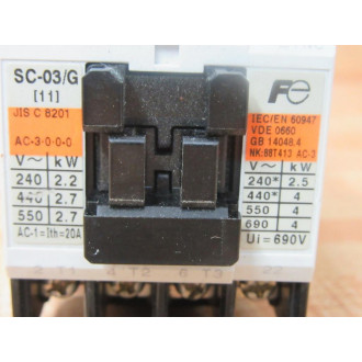 Fuji Electric SC-03G Contactor SC03G US Cat. No. 4GC0A001 - New No Box