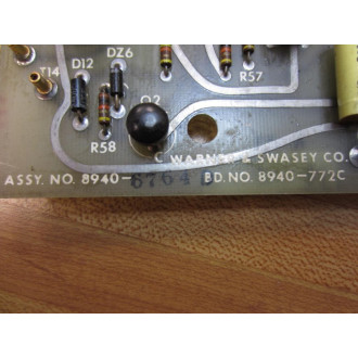 Warner & Swasey 8940-6764 Servo PreAmp Card 89406764 - Used
