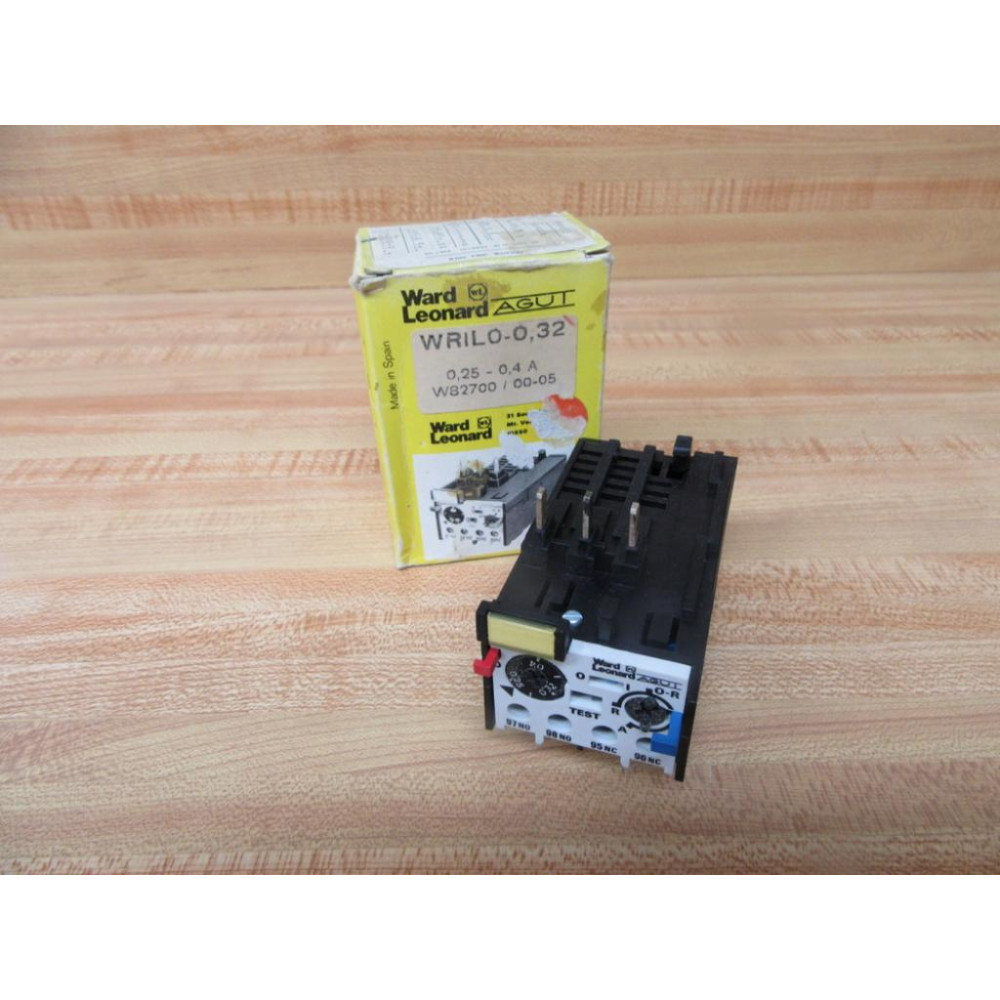 Ward Leonard WRIL0-0.32 Overload Relay WRIL0032 0.25-0.4 A