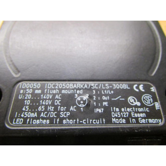 IFM Efector IDC2050BARKASCLS-300BL Proximity Switch ID0050 - Used