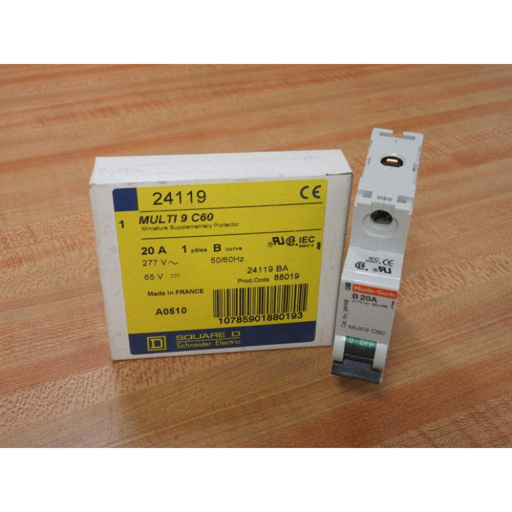 Square D 24119 Merlin Gerin Breaker 20A MG24119 Schneider