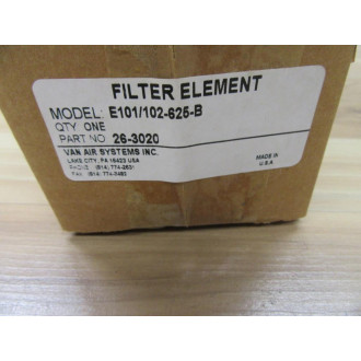 Van Air 26-3020 Filter Element 263020