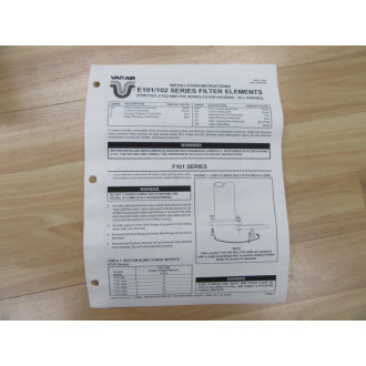 Van Air 26-3020 Filter Element 263020