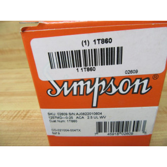 Simpson 1T860 Panel Meter