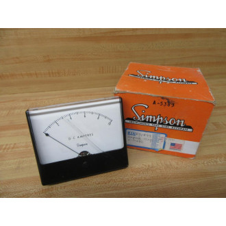 Simpson Electric Company A-5383 Analog D-C Amp Meter A5383 W Cracked Housing