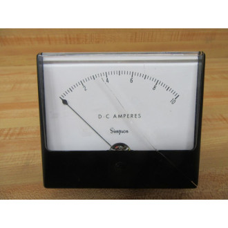 Simpson Electric Company A-5383 Analog D-C Amp Meter A5383 W Cracked Housing