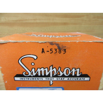 Simpson Electric Company A-5383 Analog D-C Amp Meter A5383 W Cracked Housing