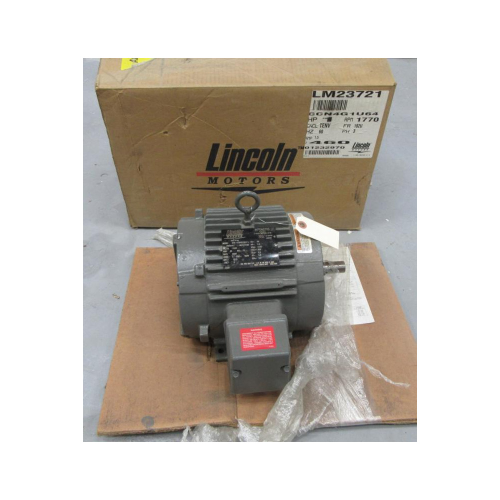 Lincoln Motors LM23721BD Motor 1770 RPM 1 HP