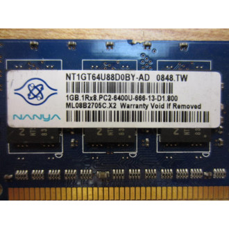 Nanya NT1GT64U88D0BY-AD Memory Board NT1GT64U88D0BYAD - Used