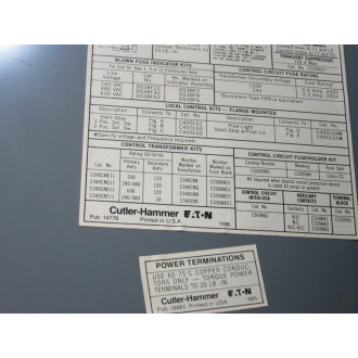 Cutler Hammer A30CGA0 A-c Magnetic Combination Starter - Used