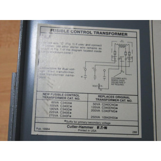Cutler Hammer A30CGA0 A-c Magnetic Combination Starter - Used