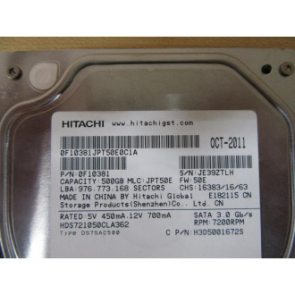 Hitachi 0F10381 Hard Drive - New No Box