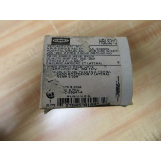 Hubbell HBL8310 Single Brown Receptacle