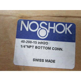 Noshok 40-200-15 INH2O Diaphragm Gauge 4020015INH2O