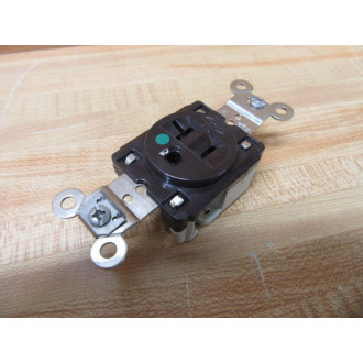 Hubbell HBL8310 Single Brown Receptacle