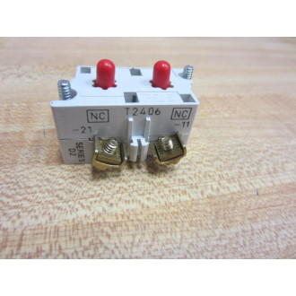 Cutler Hammer 10250T91000T Eaton Block 10250T3 2 NC - Used
