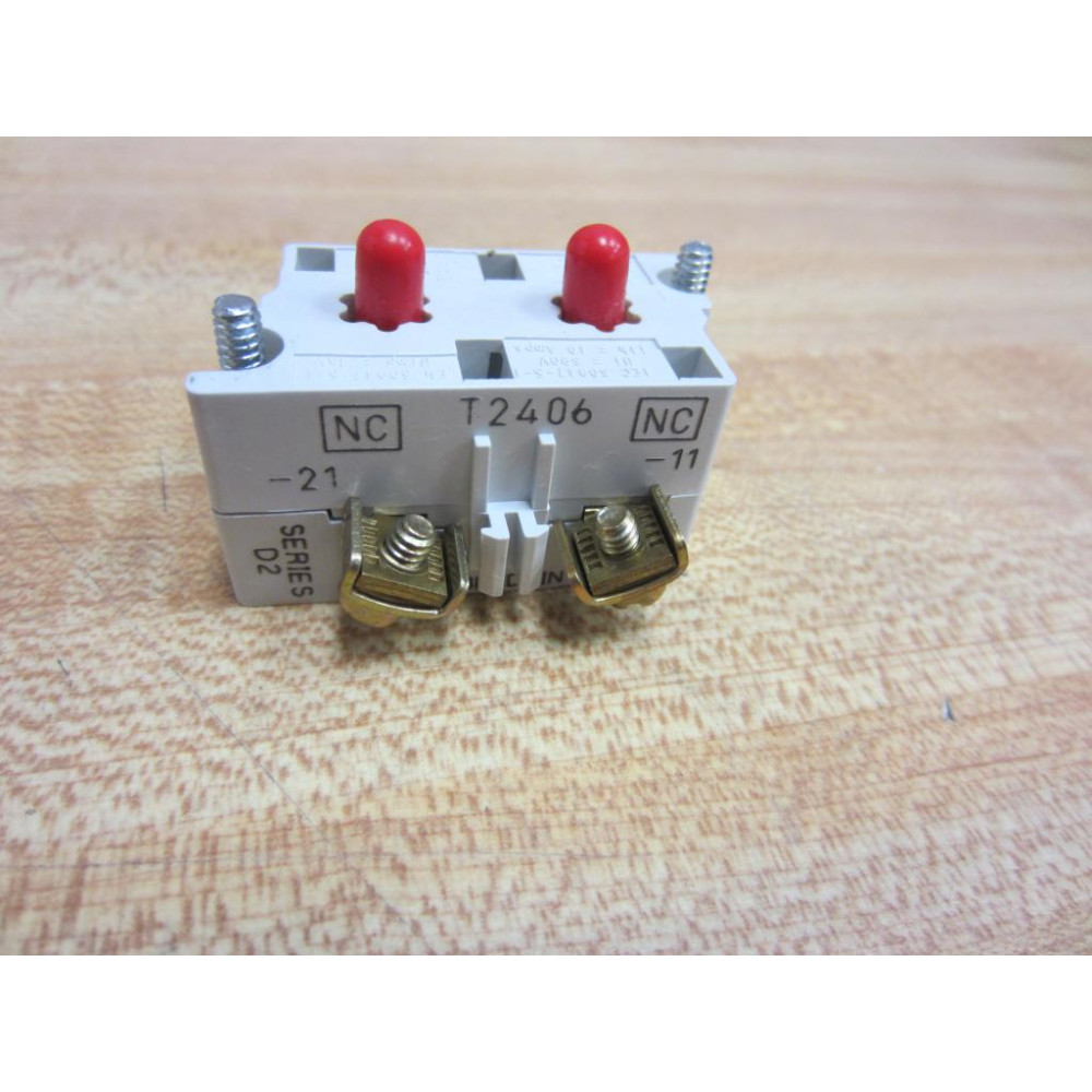 Cutler Hammer 10250T91000T Eaton Block 10250T3 2 NC - Used