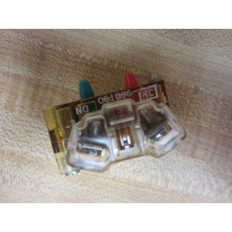 Cutler Hammer 10250T91000T Eaton Block Clear 10250T1 1 NO 1 NC - Used