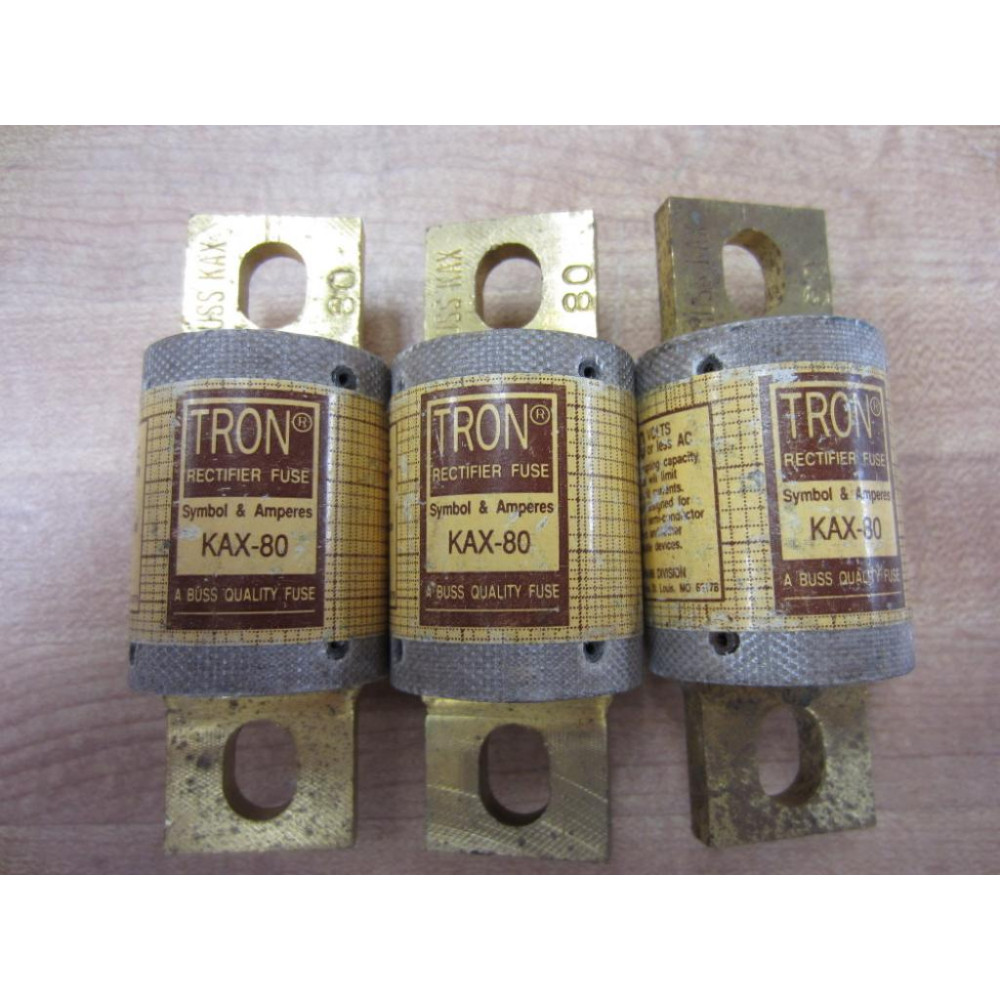 Bussmann KAX 80 Rectifier Fuse KAX80 (Pack of 3) - New No Box