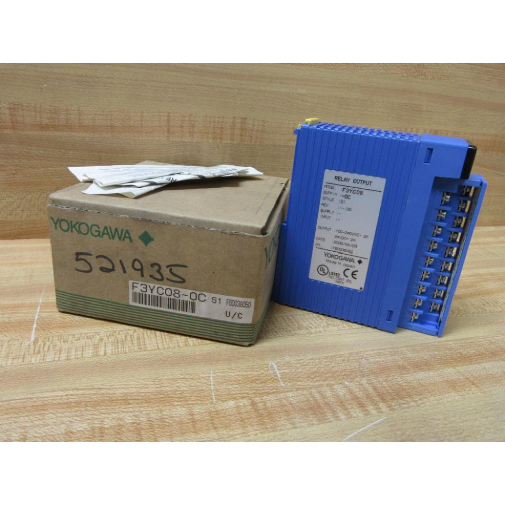 Yokogawa F3YC08-0C Relay Output Module F3YC080C Yokogawa F3YC08-0C Relay Output Module F3YC080C