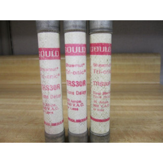 Gould Shawmut Ferraz Mersen TRS30R Fuse Cross Ref 4YZL7 (Pack of 3) - New No Box